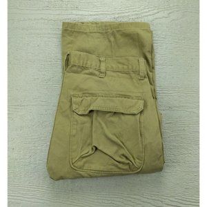 Wrangler Cargo Pants Men's Measured Size 34x29 Loose Fit Brown